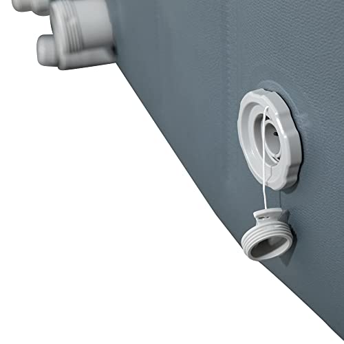 Coleman 15442-BW SaluSpa 4 Person Portable Inflatable Outdoor Square Hot Tub Spa with 114 Air Jets