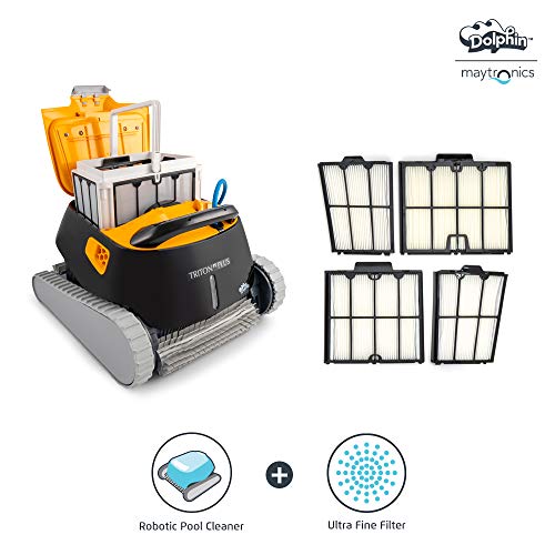 Dolphin Triton PS Plus Robotic Pool Vacuum Cleaner with Upgraded Ultra-Fine Filters