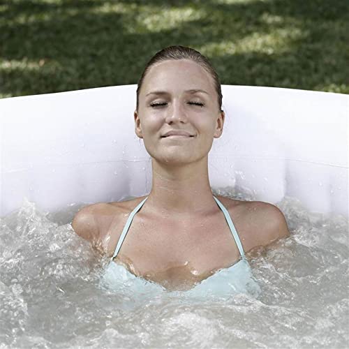 Coleman 15442-BW SaluSpa 4 Person Portable Inflatable Outdoor Square Hot Tub Spa with 114 Air Jets