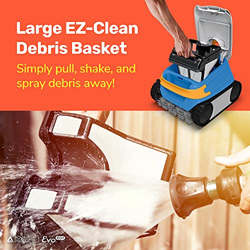 Aqua Products Evo604 Robotic Pool Cleaner, Automatic Vacuum for Inground Pools up to 50ft