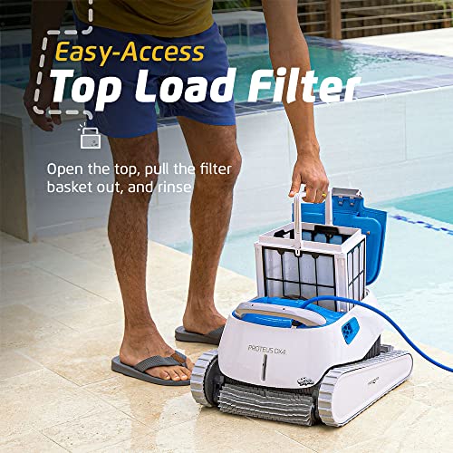 Dolphin Proteus DX4 Robotic Pool Vacuum Cleaner with Universal Caddy