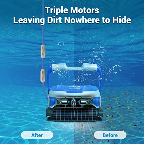 Rock&Rocker Upgraded Powerful Automatic Pool Cleaner, Robotic Pool Vacuum Cleaner